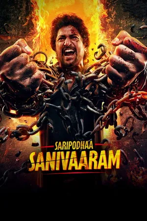 Saripodhaa Sanivaaram 2024 Hindi - Telugu Dual Audio HD Poster Download - filmyfly